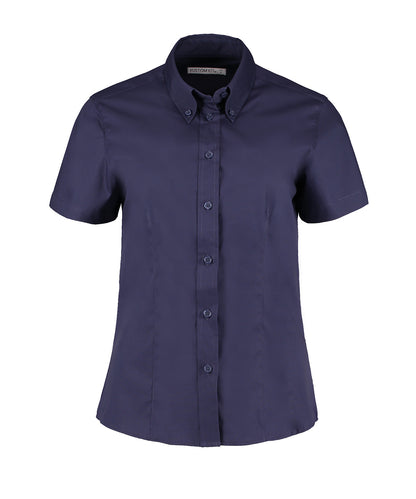 Kustom Kit - Women's corporate Oxford blouse short-sleeved (tailored fit) - KK701