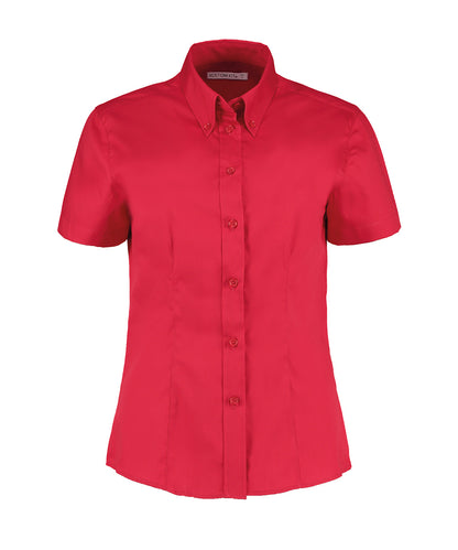 Kustom Kit - Women's corporate Oxford blouse short-sleeved (tailored fit) - KK701