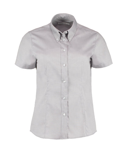 Kustom Kit - Women's corporate Oxford blouse short-sleeved (tailored fit) - KK701