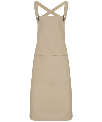 Premier - Cross back 'barista' bib apron - PR129