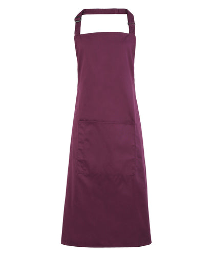 Premier - Colours bib apron with pocket - PR154