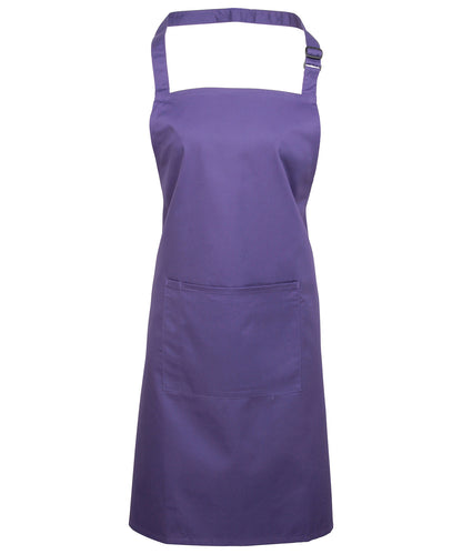 Premier - Colours bib apron with pocket - PR154