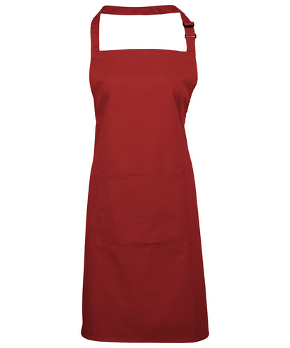 Premier - Colours bib apron with pocket - PR154