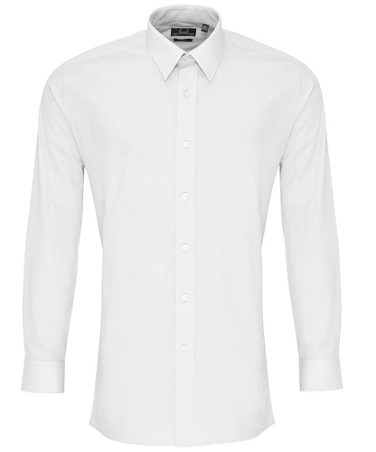 Premier - Poplin fitted long sleeve shirt - PR204