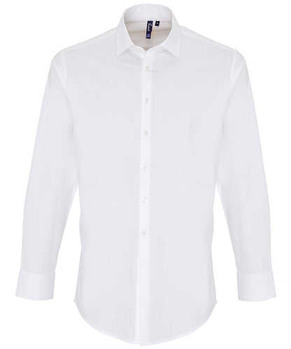 Premier - Stretch fit cotton poplin long sleeve shirt - PR244