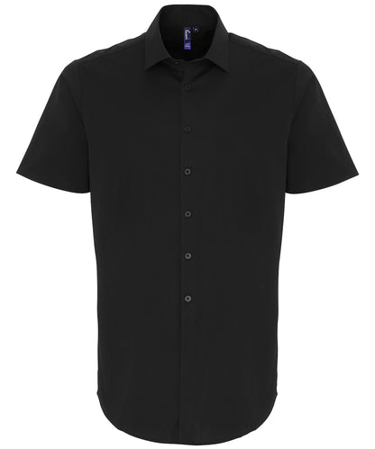 Premier - Stretch fit cotton poplin short sleeve shirt - PR246