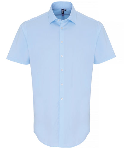 Premier - Stretch fit cotton poplin short sleeve shirt - PR246