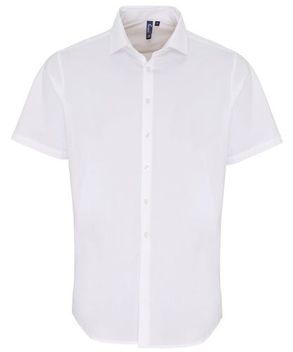 Premier - Stretch fit cotton poplin short sleeve shirt - PR246