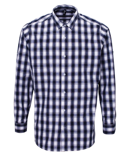 Premier - Mulligan check cotton long sleeve shirt - PR250