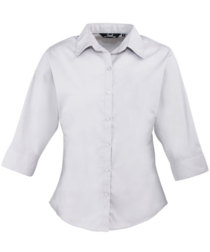 Premier - Women's ¾ sleeve poplin blouse - PR305