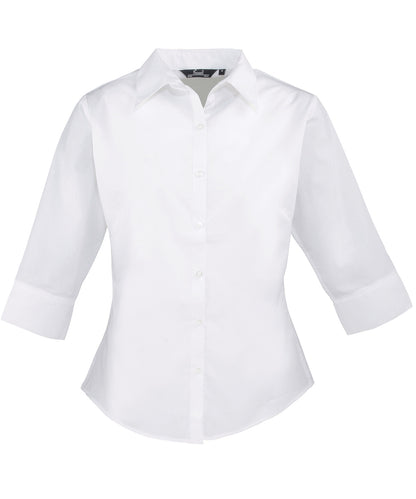 Premier - Women's ¾ sleeve poplin blouse - PR305