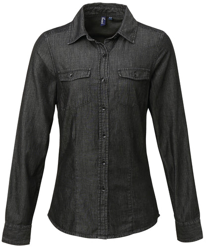 Premier - Women's jeans stitch denim shirt - PR322