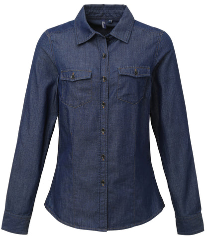 Premier - Women's jeans stitch denim shirt - PR322