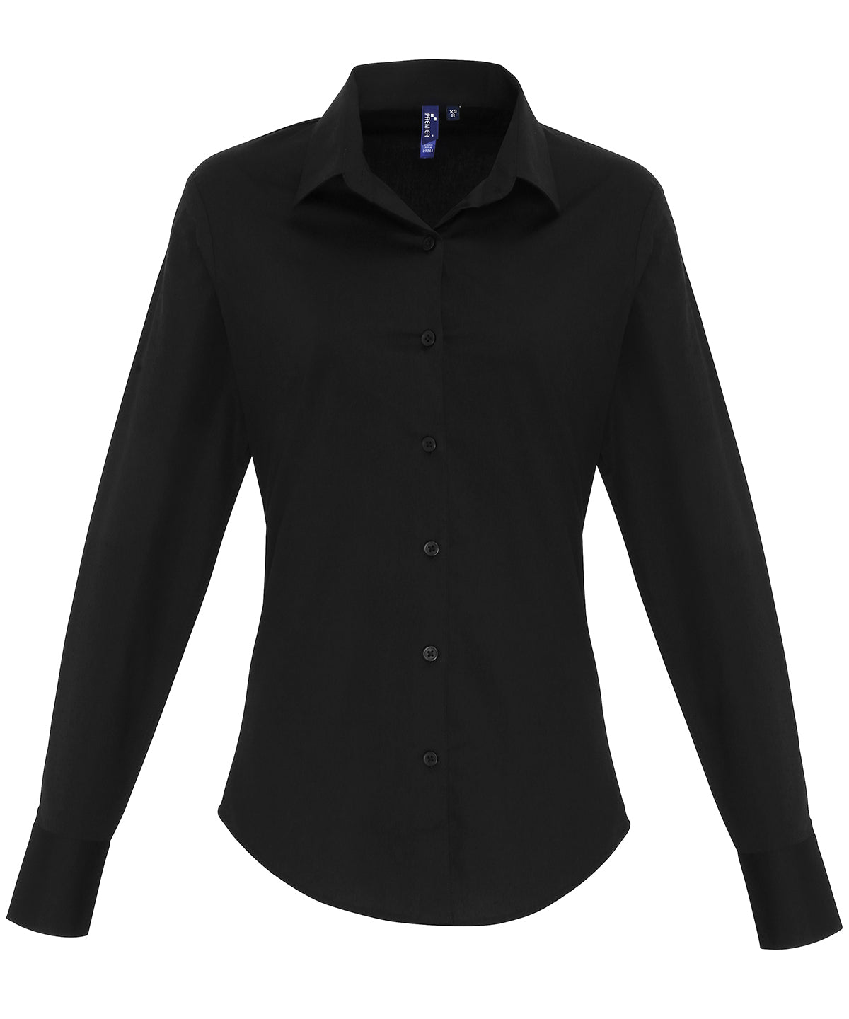 Premier - Women's stretch fit cotton poplin long sleeve blouse - PR344