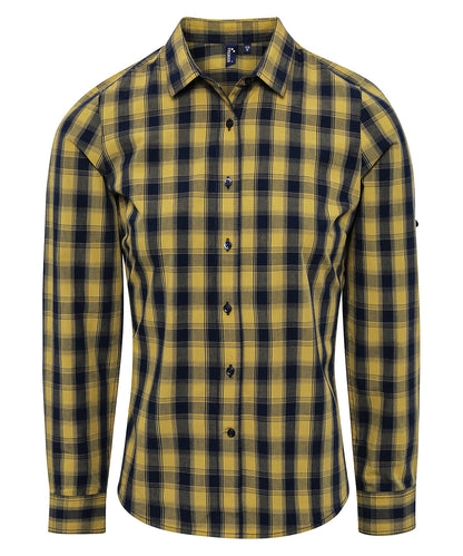 Premier - Women's Mulligan check cotton long sleeve shirt - PR350