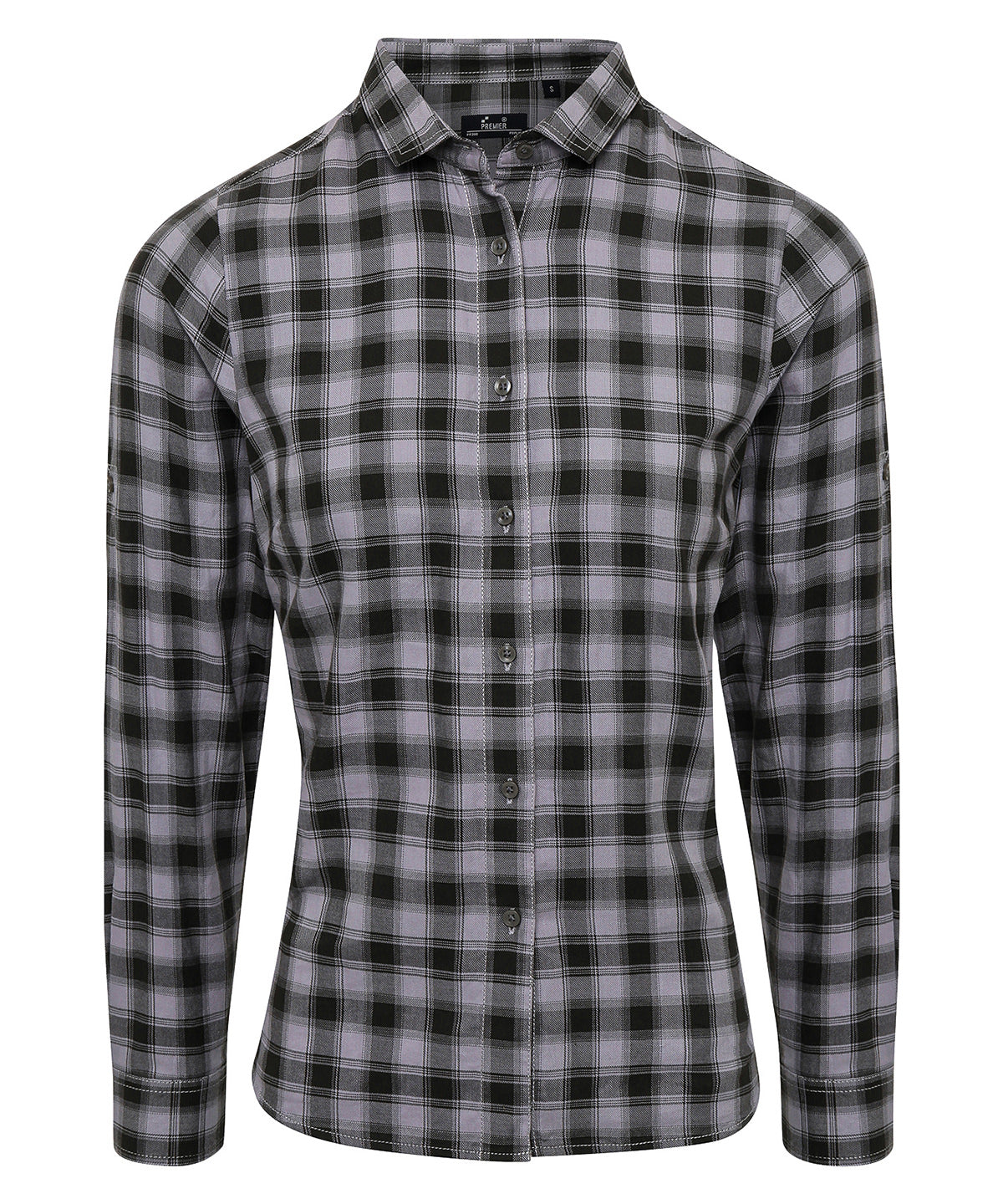 Premier - Women's Mulligan check cotton long sleeve shirt - PR350