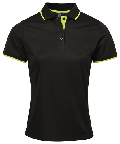 Premier - Women's contrast Coolchecker® polo - PR619