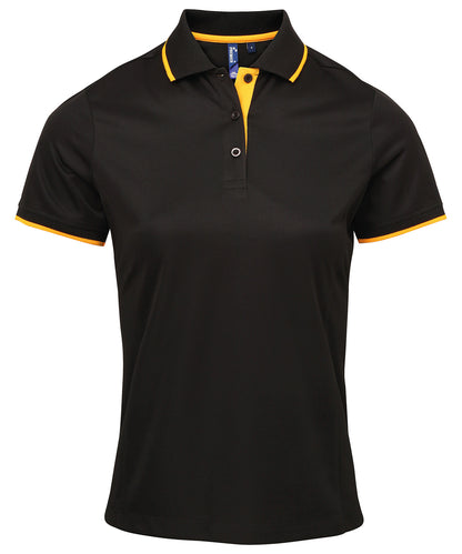 Premier - Women's contrast Coolchecker® polo - PR619