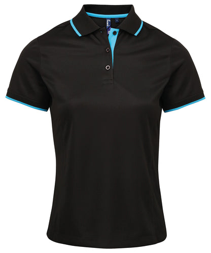 Premier - Women's contrast Coolchecker® polo - PR619