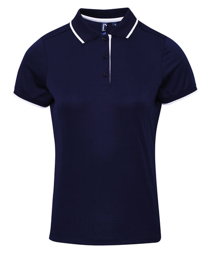 Premier - Women's contrast Coolchecker® polo - PR619