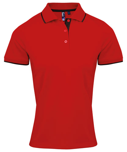 Premier - Women's contrast Coolchecker® polo - PR619