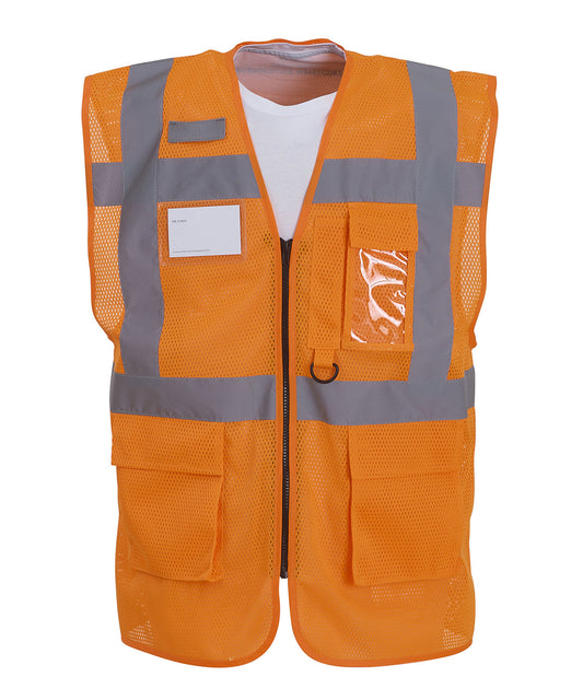 Yoko - Hi-vis top cool open-mesh executive waistcoat (HVW820) - YK015