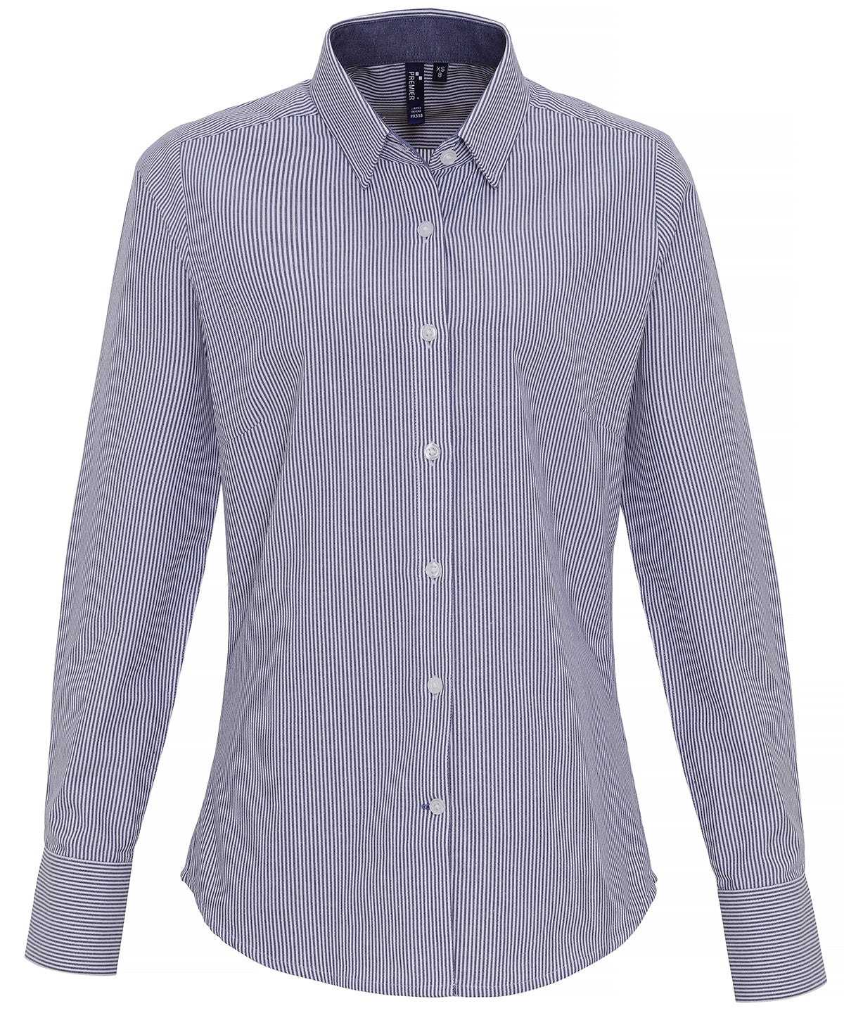Premier - Women's cotton-rich Oxford stripes blouse - PR338