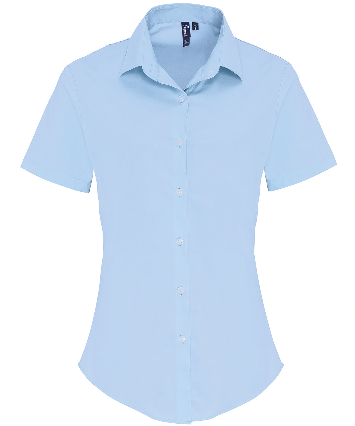 Premier - Women's stretch fit cotton poplin short sleeve blouse - PR346