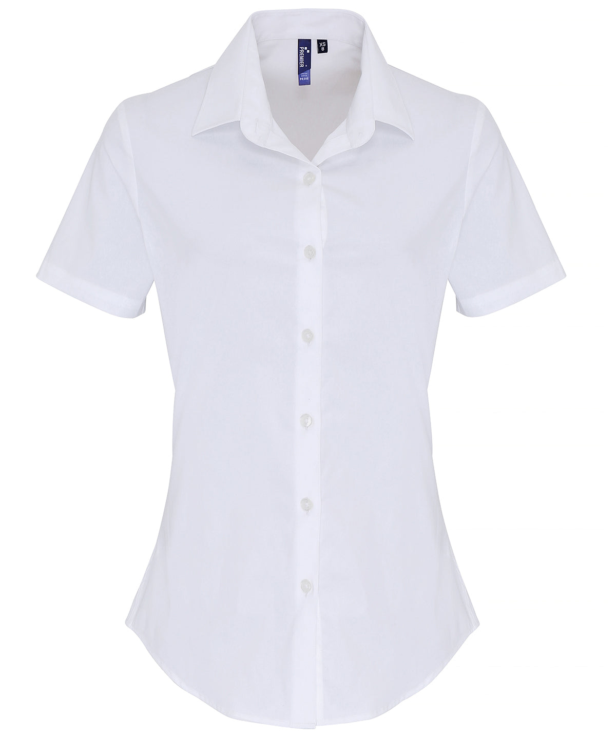 Premier - Women's stretch fit cotton poplin short sleeve blouse - PR346