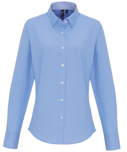 Premier - Women's cotton-rich Oxford stripes blouse - PR338