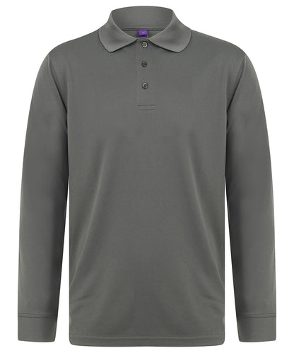 Henbury - Long sleeve Coolplus® polo shirt - HB478