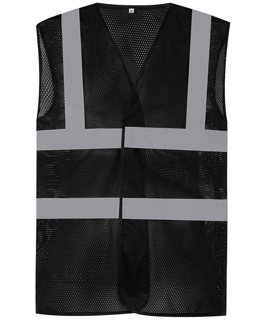 Yoko - Top cool open mesh 2-band-and-braces waistcoat (HVW120) - YK006