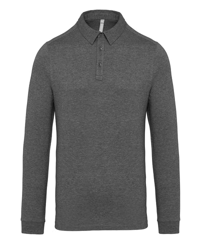 Kariban - Jersey knit long sleeve polo shirt - KB264