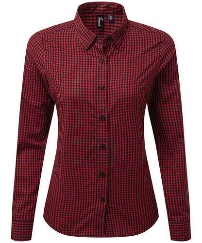 Premier - Women's Maxton check long sleeve shirt - PR352