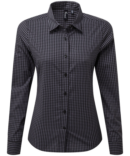 Premier - Women's Maxton check long sleeve shirt - PR352