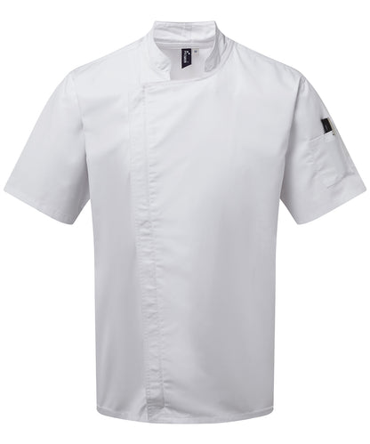 Premier - Chef's zip-close short sleeve jacket - PR906