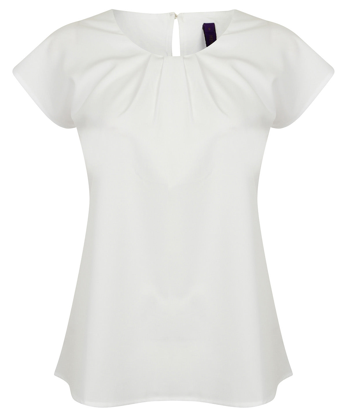 Henbury - Women's pleat front short sleeve blouse - HB597