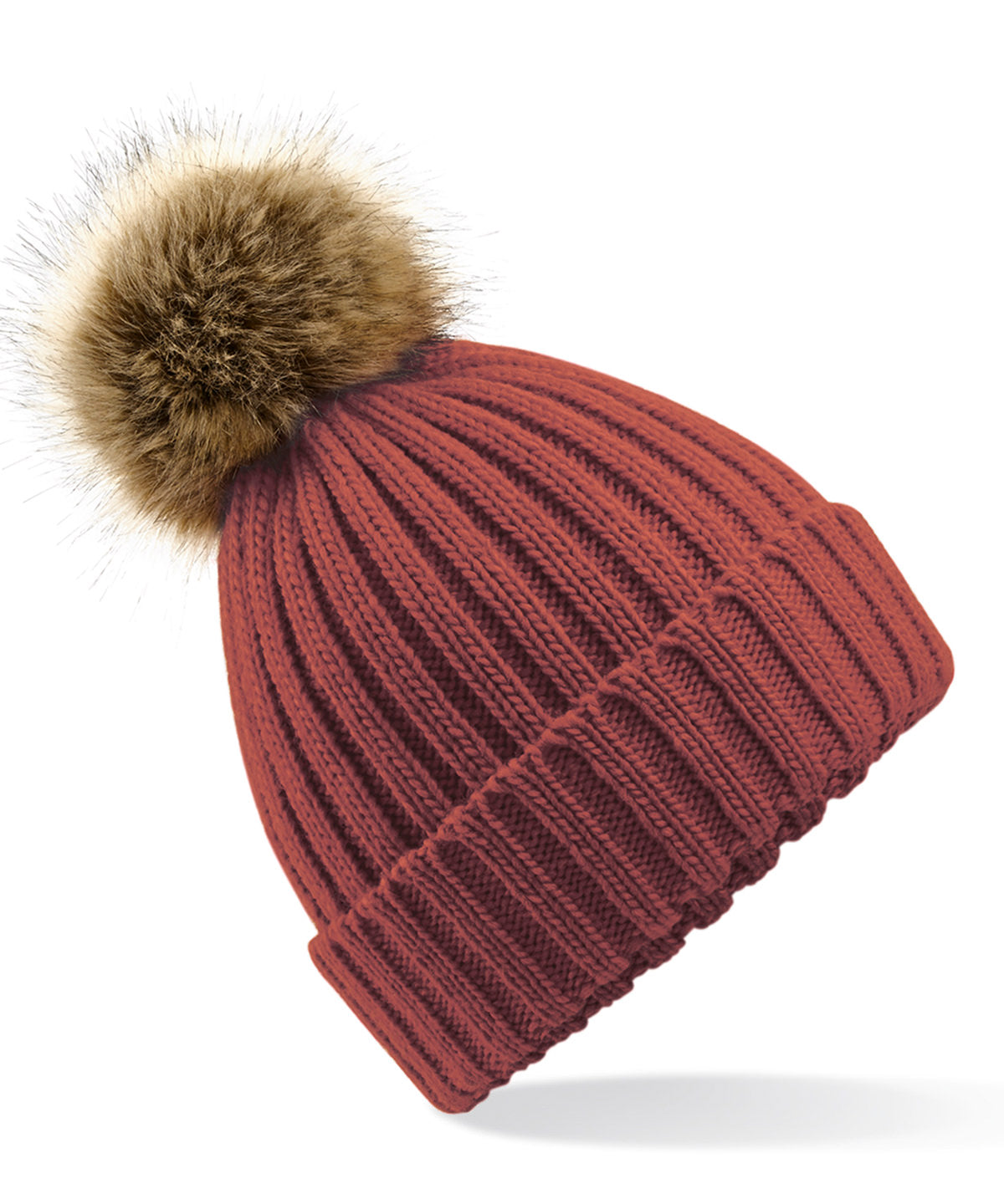 Beechfield - Fur pop pom chunky beanie - BC412