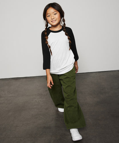 Bella Canvas - Youth ¾ sleeve baseball tee - BE218