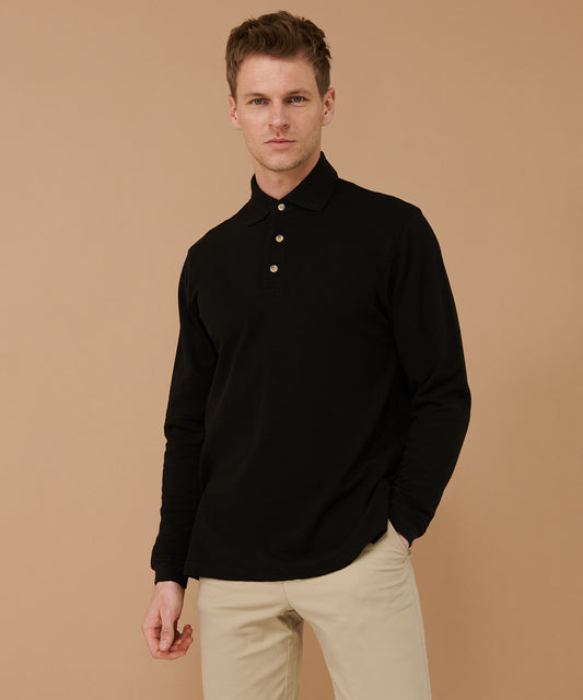 Henbury - Long sleeve cotton polo shirt - HB105