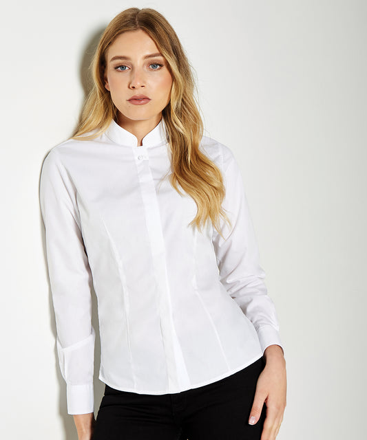 Kustom Kit - Women's mandarin collar shirt long-sleeved (tailored fit) - KK261