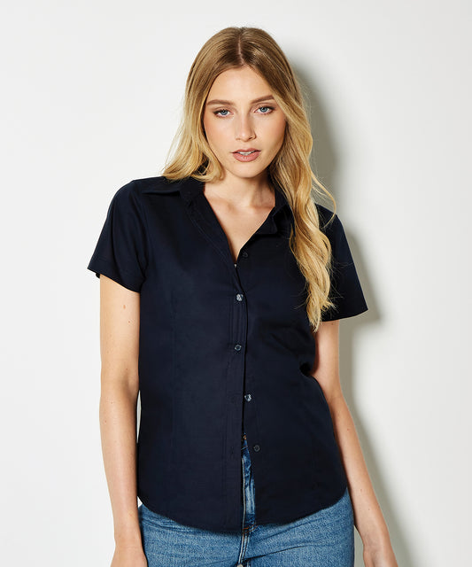 Kustom Kit - Women's workplace Oxford blouse short-sleeved (tailored fit) - KK360
