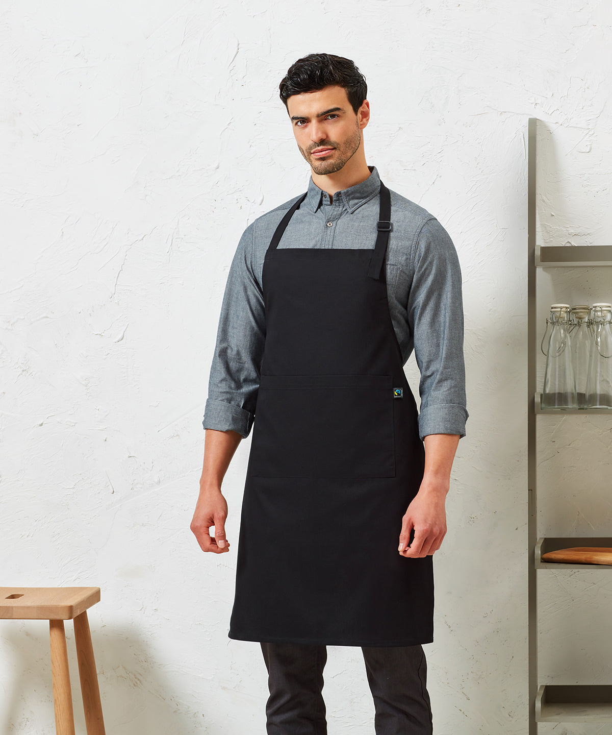 Premier - Cotton bib apron, organic and Fairtrade certified - PR112