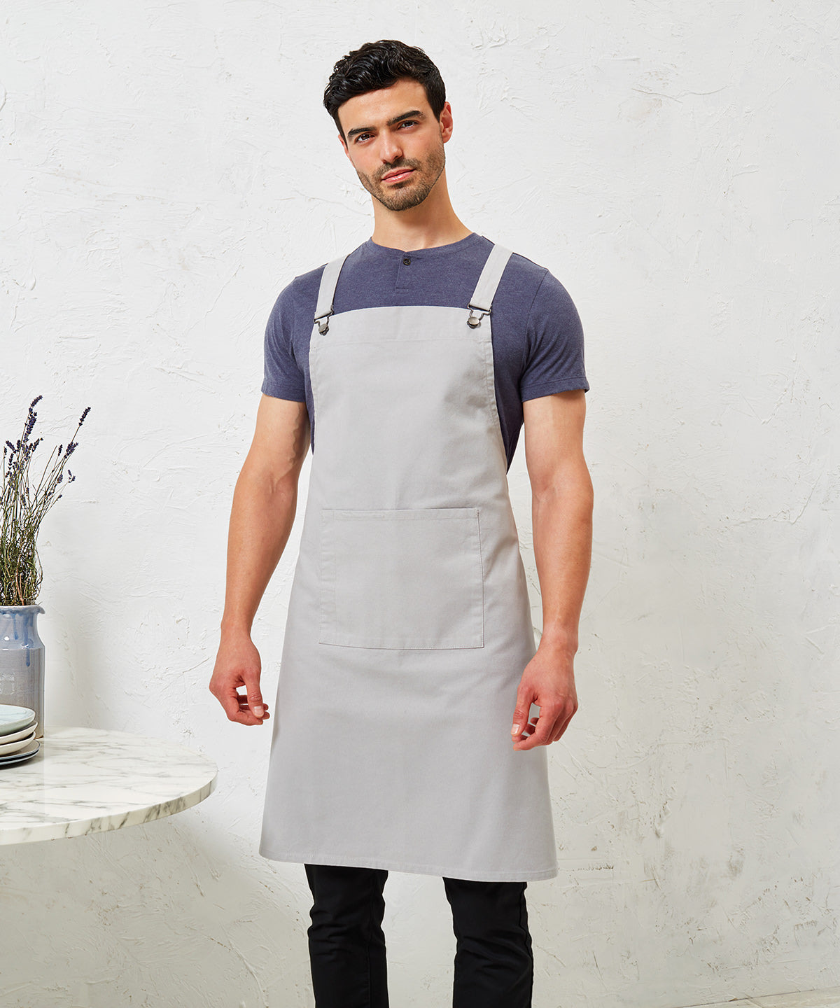 Premier - Cross back 'barista' bib apron - PR129