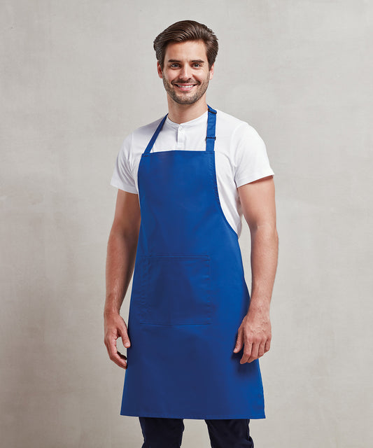 Premier - Colours bib apron with pocket - PR154