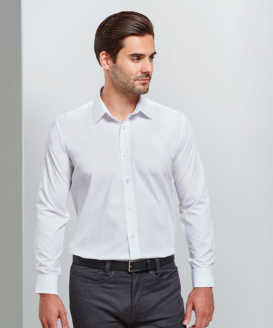 Premier - Poplin fitted long sleeve shirt - PR204