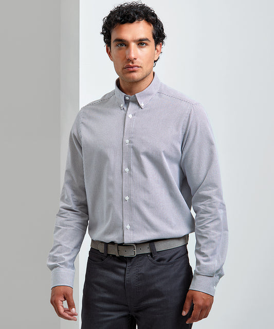 Premier - Cotton-rich Oxford stripes shirt - PR238