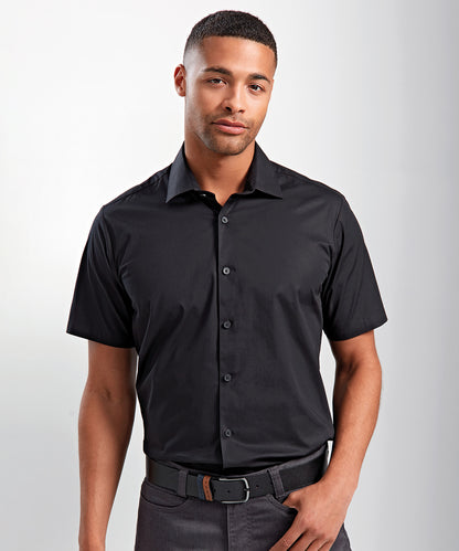 Premier - Stretch fit cotton poplin short sleeve shirt - PR246