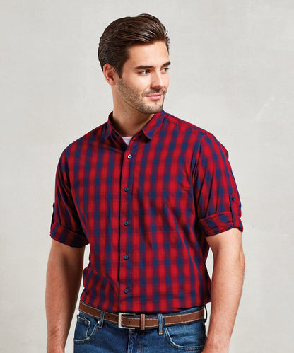 Premier - Mulligan check cotton long sleeve shirt - PR250