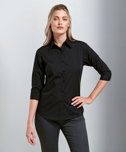 Premier - Women's ¾ sleeve poplin blouse - PR305